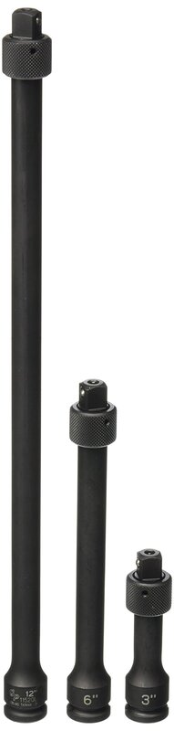 Grey Pneumatic (1103QL) 3/8" Drive 3-Piece Impact Locking Extension Socket Set 3pc Impact Locking Extension Set