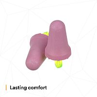 3M No-Touch Foam Earplugs P2000, Uncorded, 100 Pair/Case|Purple| One Size