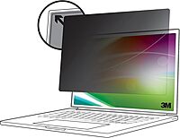 3M Bright Screen Privacy Filter for Laptops, 13.5in Full Screen, 3:2 Aspect Ratio, Reduces Blue Light, Anti-Glare