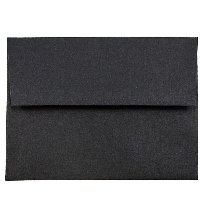 JAM PAPER Booklet Invitation Envelopes, Gummed Seal, 32-lb Linen, 30% Recycled
