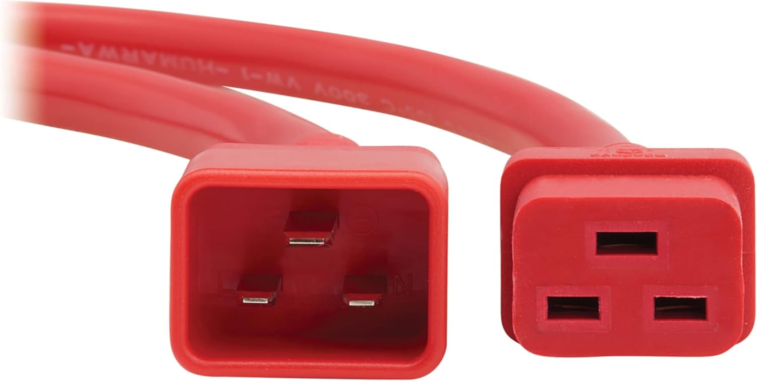 Tripp Lite C20 to C19 Power Cord Extension Cable for 250V Servers, PDUs, UPS, & IT Network Devices - 2 Feet / 0.6 Meters