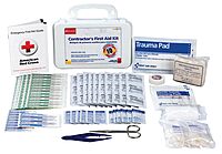 First Aid Only 96 Piece Bulk Contractors Kit Plastic Case with Gasket, 1.05 Pound