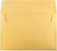 JAM PAPER Metallic Invitation Envelopes - Gold Stardream - 25/Pack