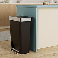 simplehuman Step Trash Can with LidShox, Steel Pedal & Liner Rim