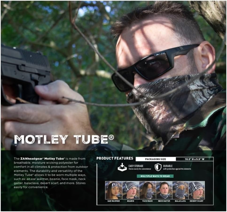 ZANHEADGEAR Motley Tube Multifunctional Neck Gaiter Headwear