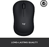 LOGITECH M185 Wireless Mouse, 2.4GHz with USB Nano Receiver, 1000 DPI, Ambidextrous