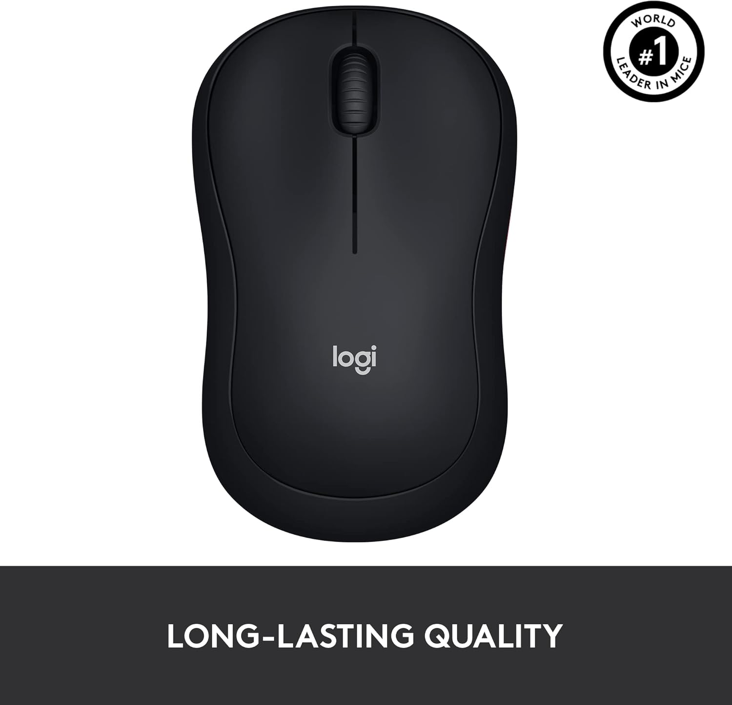 LOGITECH M185 Wireless Mouse, 2.4GHz with USB Nano Receiver, 1000 DPI, Ambidextrous