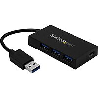 StarTech.com 4 Port USB 3.0 Hub - USB Type-A Hub with 1x USB-C & 3x USB-A (SuperSpeed) - USB Bus or Self-Powered