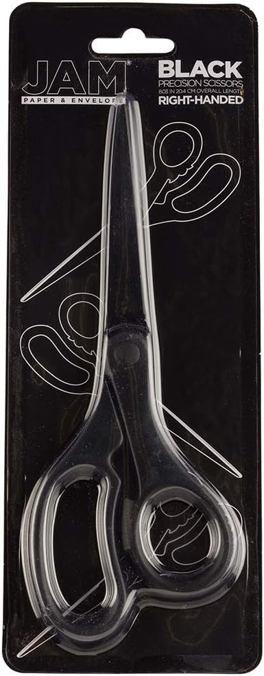 JAM PAPER Precision Scissors - 8 Inch Stainless Steel Blades