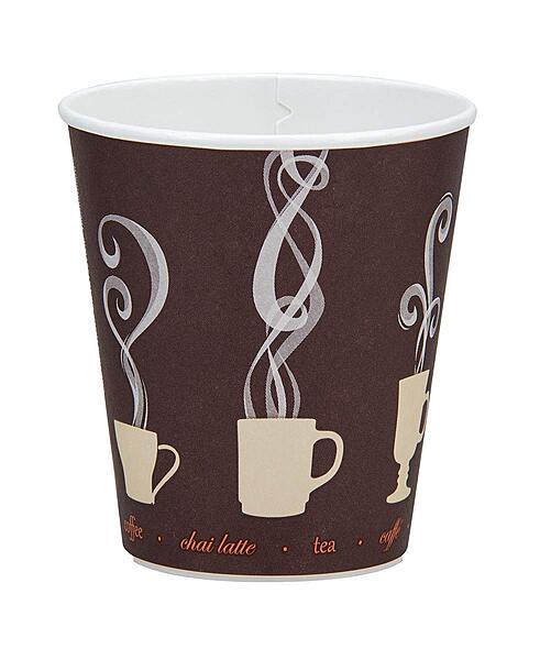 Solo ThermoGuard Insulated Double-Wall Paper Hot Cups Steam Print