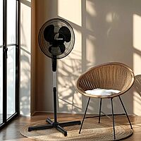 Impress Handi-Fan Oscillating Stand Fan, 52inH x 21inW x 16inD, White