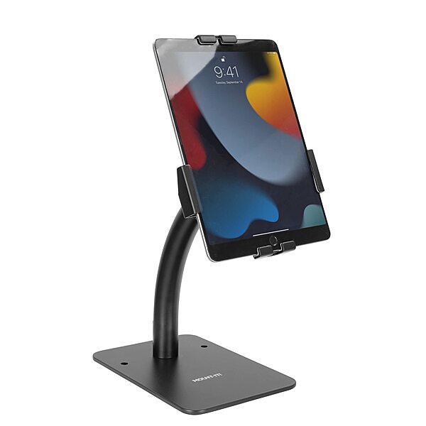 Mount-It! Anti-Theft Tablet Kiosk Countertop Stand | Universal Fit Retail Tablet Stand Compatible with 7.9" to 11" iPad and Samsung Tablets | Retail Kiosk, Black