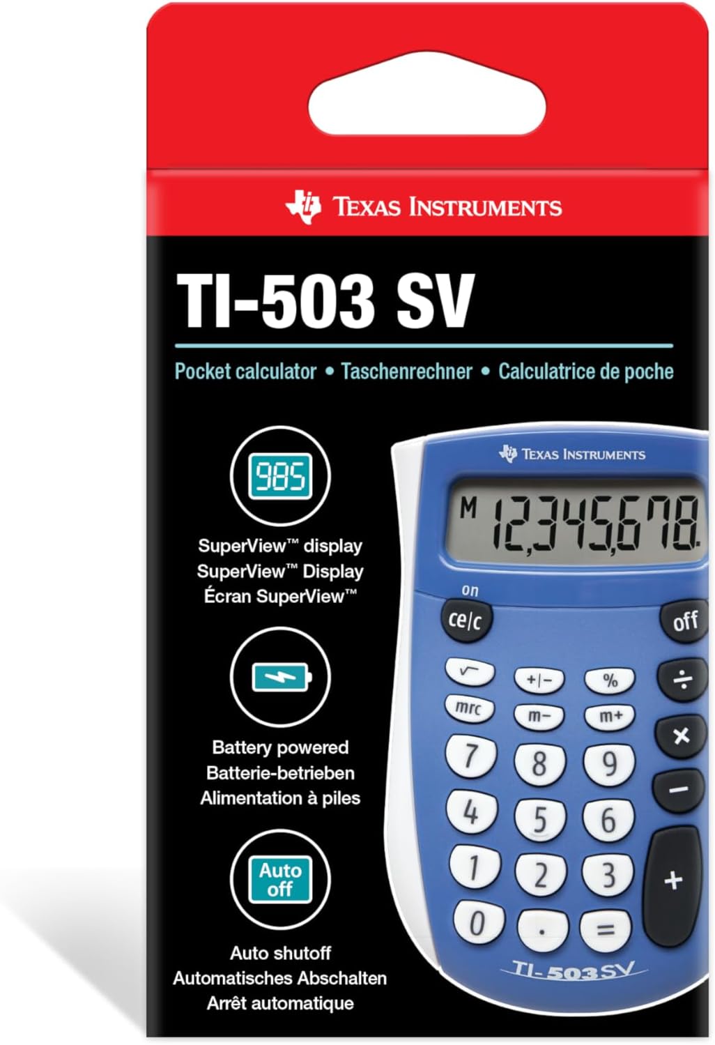Texas Instruments TI-503 SV Standard Function Calculator 1 Count (Pack of 1)