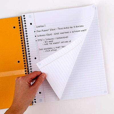 FIVE STAR 1-Subject Spiral Notebook with Study App, College Ruled, 100 Sheets (8.5 x 11)