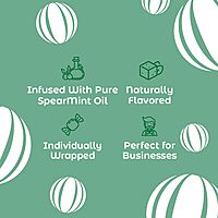 Colombina Jumbo Spearmint Balls, Individually Wrapped Natural Spearmint Flavored Candy, Ideal for Halloween and Christmas, 2.4 lbs (120 Count) Hard Spearmint Balls - 1 Pack - 120 Count