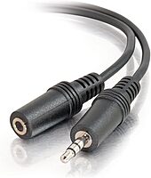 C2G 25ft 3.5mm M/F Stereo Audio Extension Cable - Mini-phone Female Stereo - Mini-phone Male Stereo - 25ft - Black