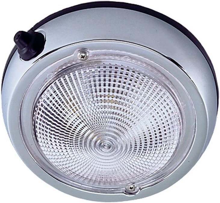 Perko Surface Mount Dome Light - 6" O.D.(5" Lens) - Chrome Plated