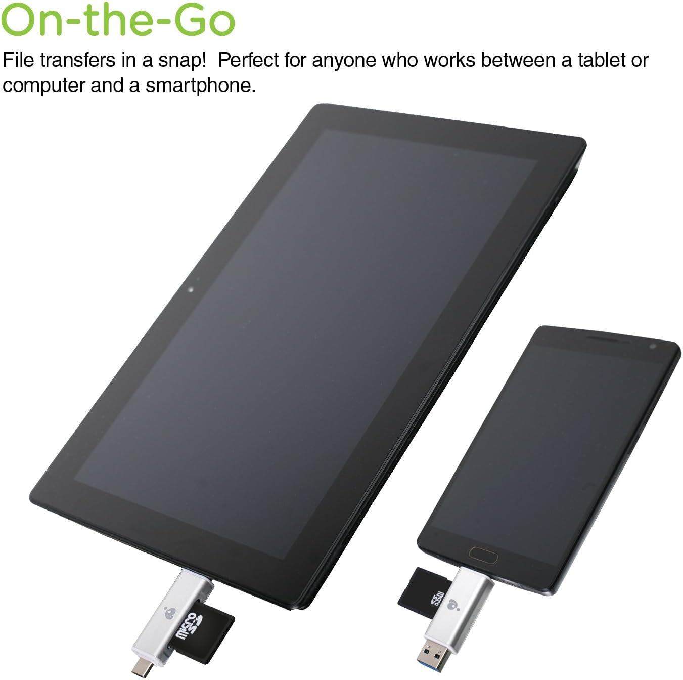 IOGEAR USB-C 2-in-1 SD Card Reader w/ USB-A - GFR3C12 (Pack of 2)