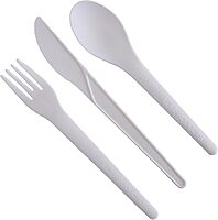 Eco-Products Compostable CPLA 6" Plastic Forks, Case of 1000, Disposable White Fork, Plantware Cutlery, Renewable Material Made from Plants, Sturdy and Strong, BPI-Certified
