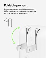 Belkin Dual Port Charger Block 42W, USB-C + USB-A Charger - Super Fast Charging - Samsung Galaxy S25, Apple iPhone 16, 15