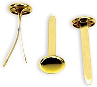 Office Depot Round-Head Fasteners, 1in., Brass, Pack of 100, ABEL-02