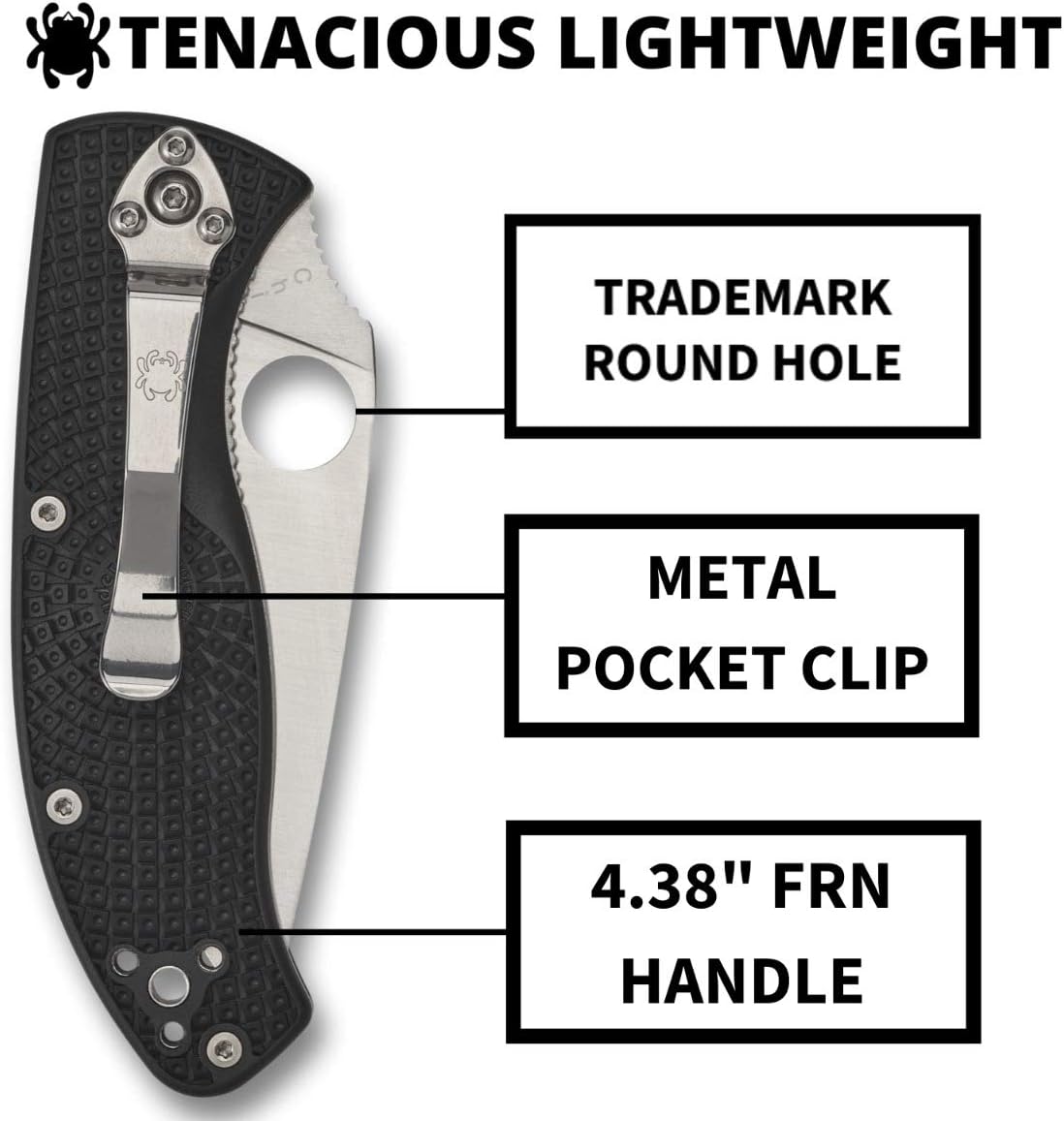 SPYDERCO Tenacious Lightweight Folding Pocket Knife