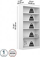 Bush Furniture Universal Bookcase - Storage and Display Bookshelf for Home or Office