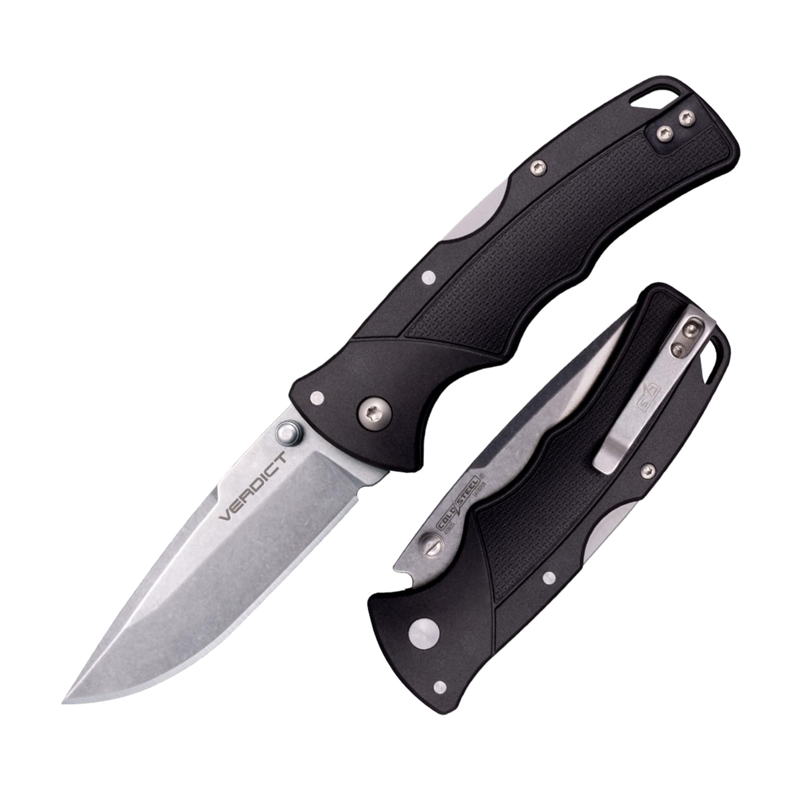 COLD STEEL Verdict Folding Knife with 4116SS GFN Handle and Tri-Ad Lock