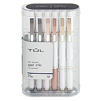 TUL® GL Series Retractable Gel Pens, Medium Point, 0.7 mm, Pearl White Barrel, Blue Ink, Pack Of 12 Pens