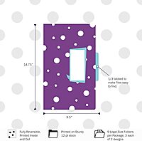 Barker Creek File Folders - Set of 9 Happy Legal Size Folders, 12pt Stock, Multi-Design Set, 1/3 Cut Tabs, Reversible, Home