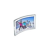 Azar Displays Curved Magnetic Acrylic Sign Holders, 4in x 6in, Clear - Pack of 2