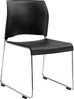 National Public Seating 8800 Series Plastic Cafetorium Chair 21.75" x 20" x 30.5"- Black