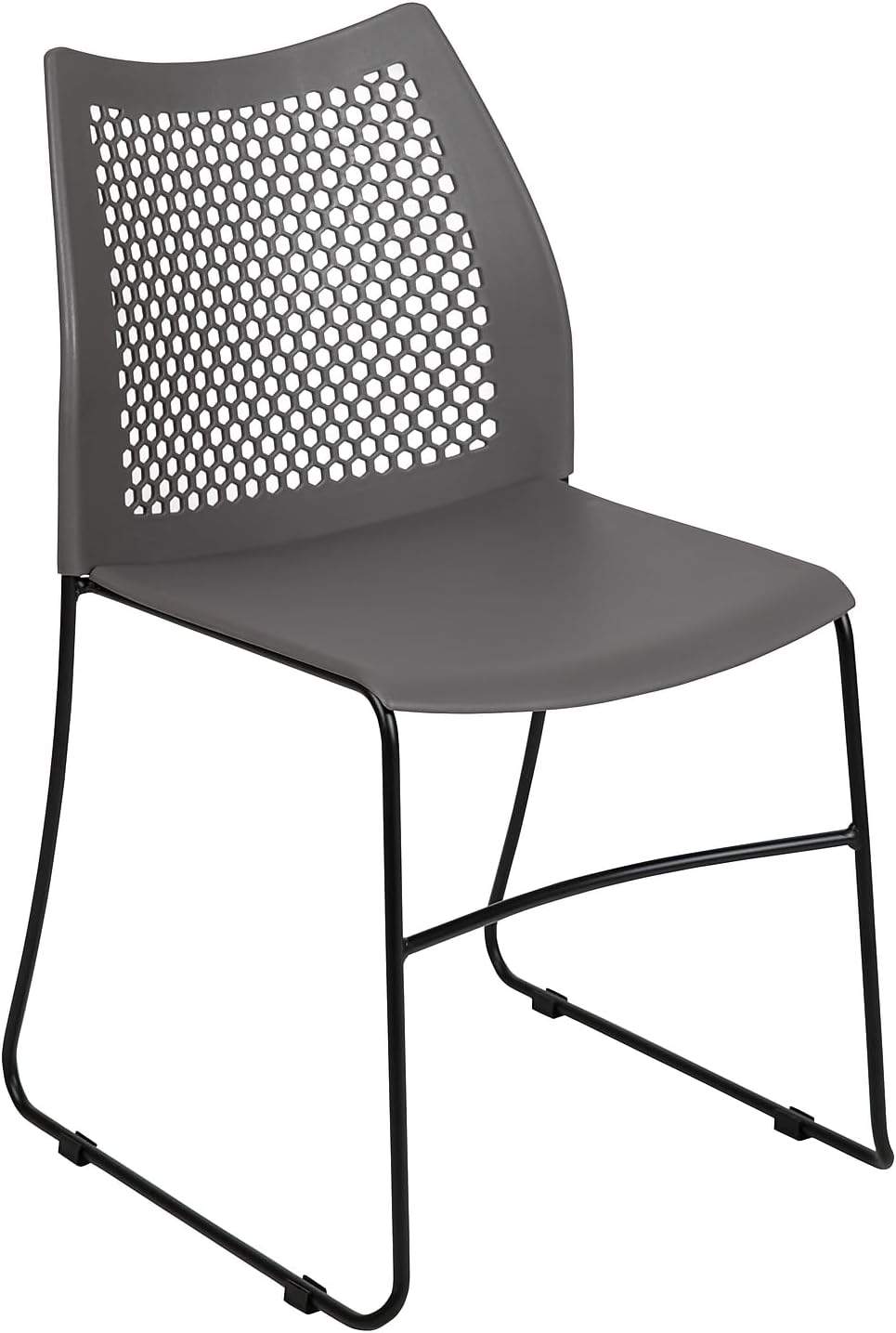 Flash Furniture HERCULES Series 661 lb Capacity Stack Chair with Air-Vent Back and Sled Base