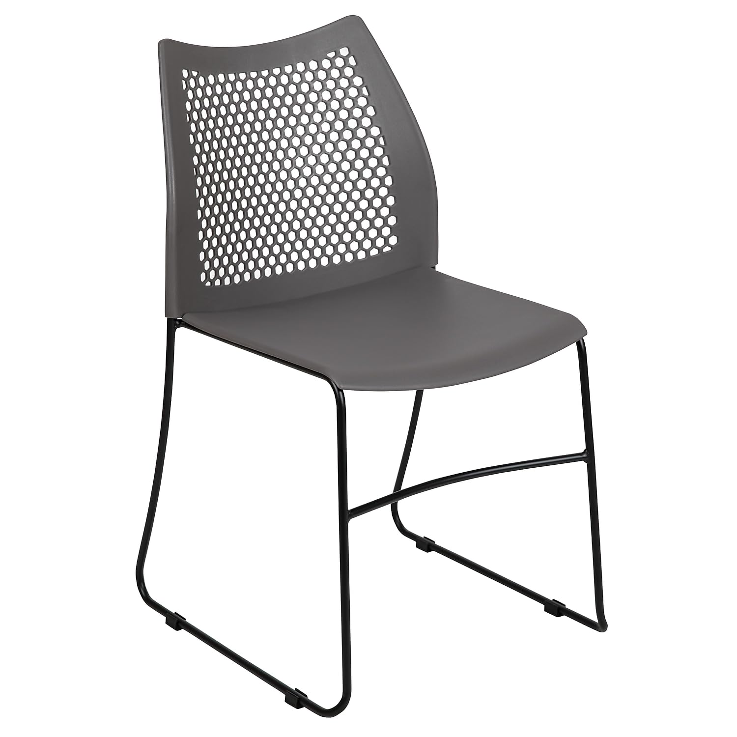 Flash Furniture HERCULES Series 661 lb Capacity Stack Chair with Air-Vent Back and Sled Base