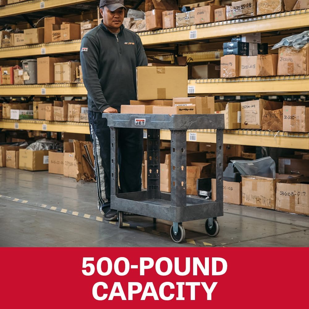 JET 37" x 25" Utility Service Cart, 500 Lbs. Capacity (Model PUC-3725)