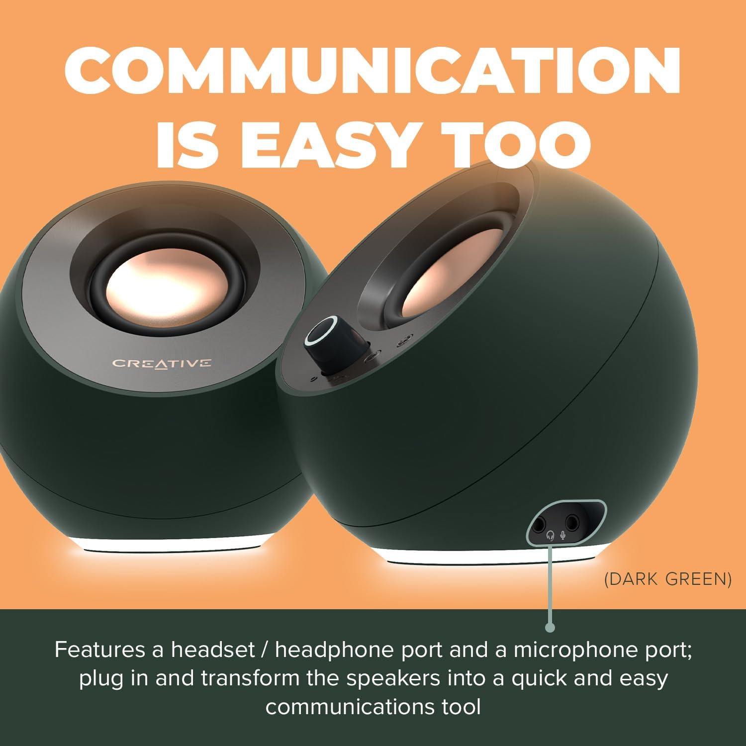 CREATIVE Pebble Pro 2.0 USB-C Computer Speakers with Bluetooth 5.3 and Customizable RGB Lighting