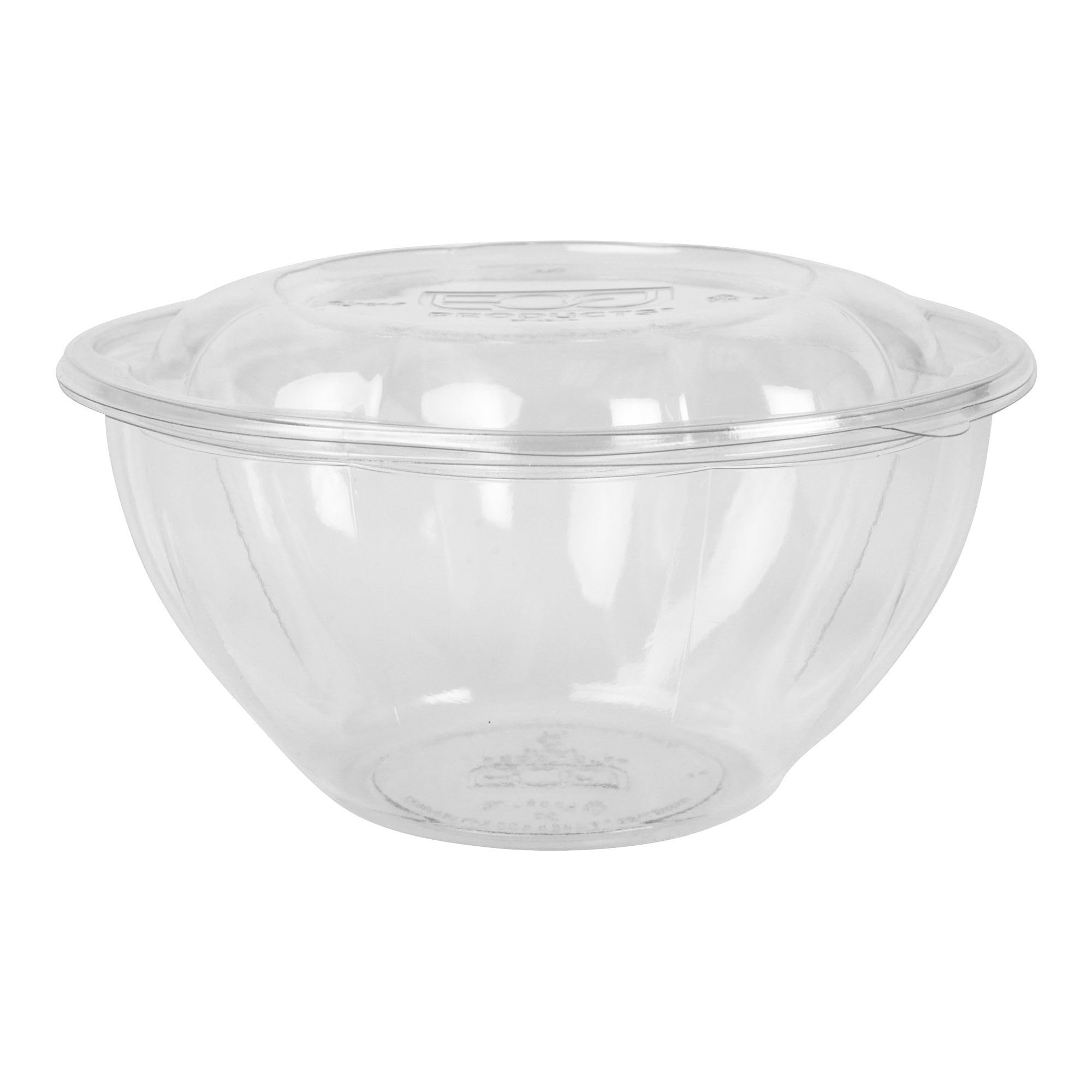 ECO-PRODUCTS Compostable Clear PLA Salad Bowls with Lids, Case of 150