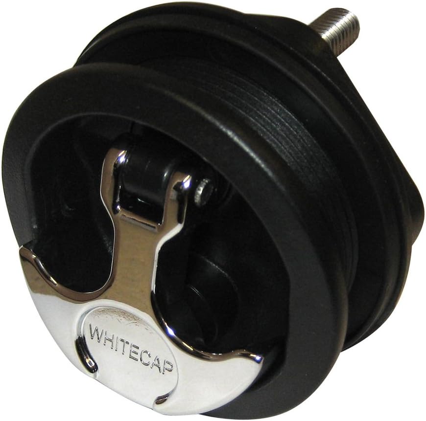 Whitecap T-Handle Latch - Chrome Plated Zamac/Black Nylon - No Lock - Freshwater Use Only