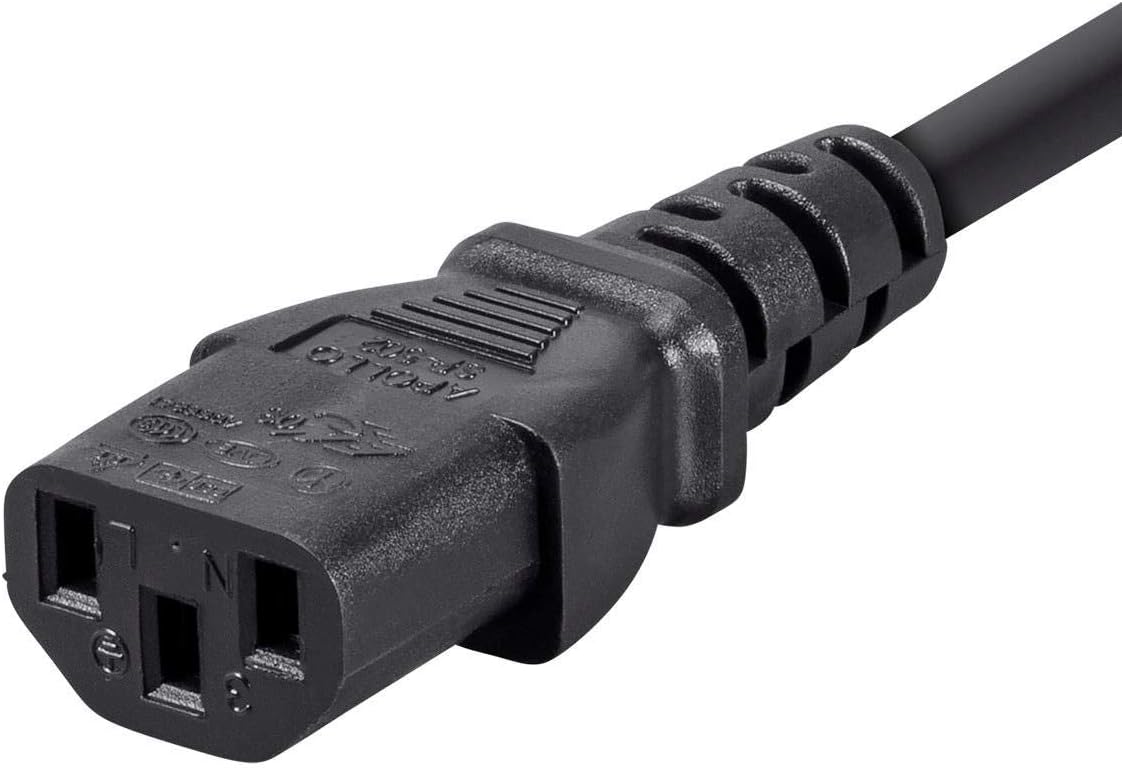 MONOPRICE IEC 60320 C14 to C13 3-Prong Power Extension Cord 125V
