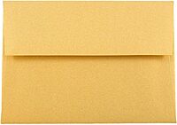 JAM PAPER Metallic Invitation Envelopes - Gold Stardream - 25/Pack