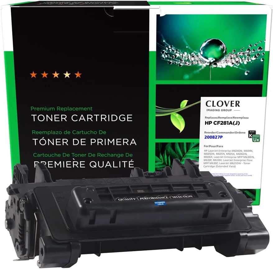 Clover Remanufactured Toner Cartridge Replacement for HP CF281A | Black | Extended Yield