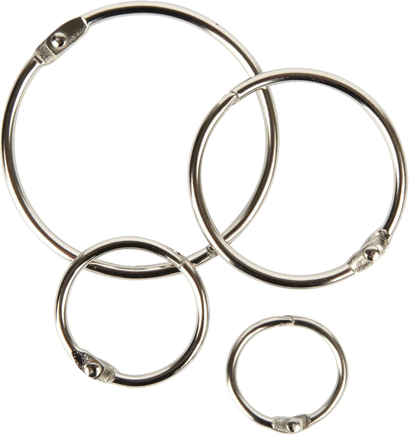 Office Depot® Brand Loose-Leaf Rings, Assorted Sizes, Pack Of 20