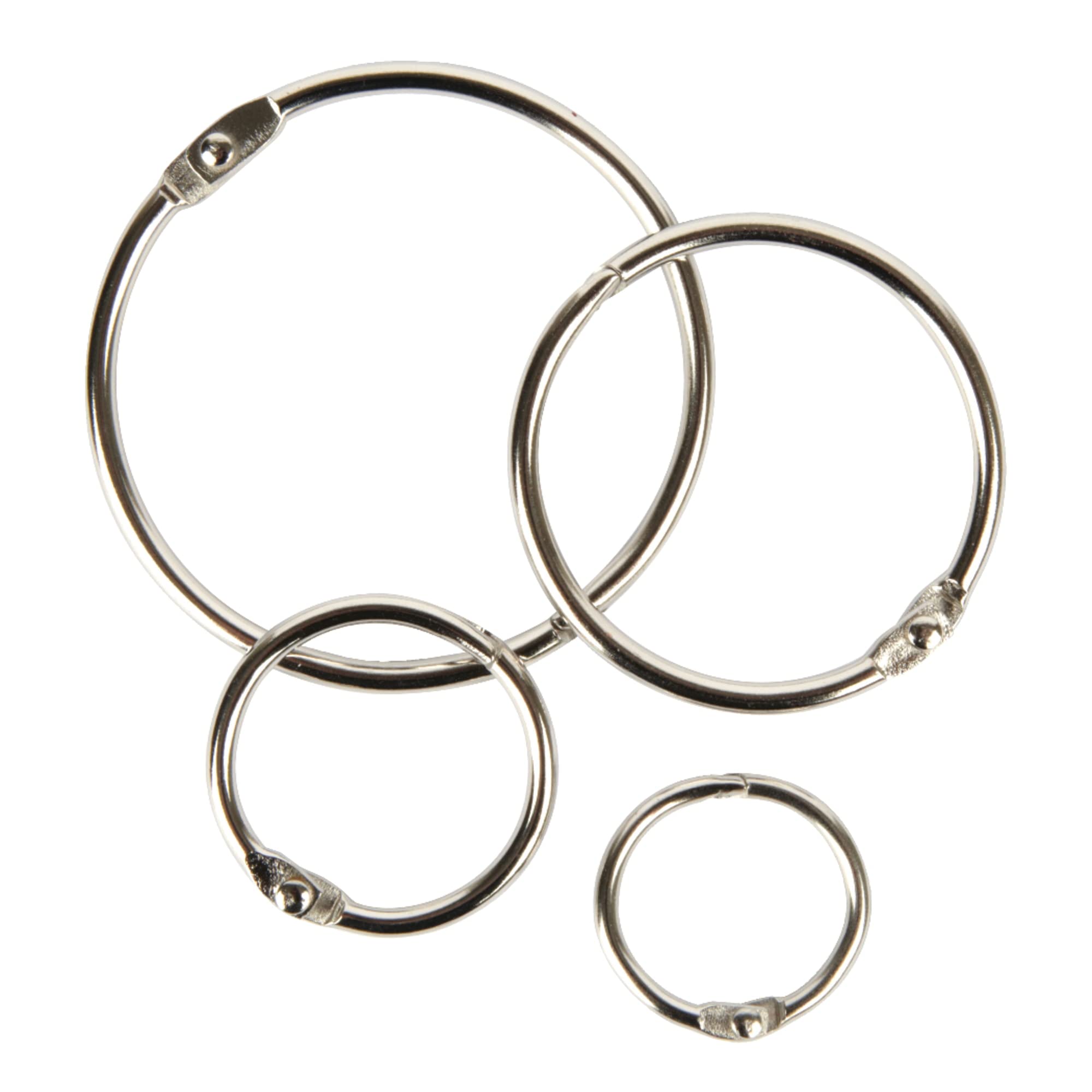 Office Depot® Brand Loose-Leaf Rings, Assorted Sizes, Pack Of 20