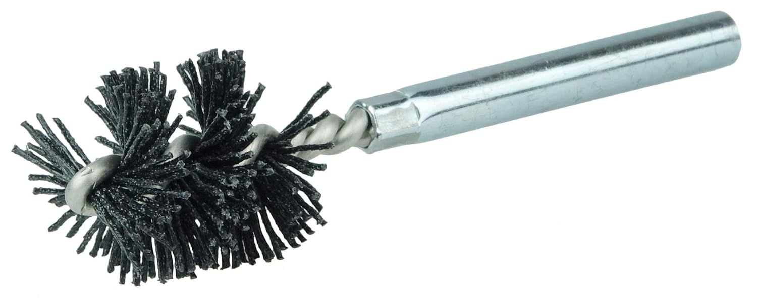 Weiler 21764 Burr-Rx 1"-Dia Power Tube Brush.026/120CG Crimped Fill, 1" Brush Length, 3-1/2" Overall Length
