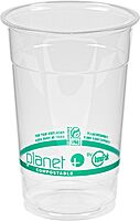Planet + 100% Compostable PLA Clear Cold Cup, 20-Ounce, 1000-Count Case