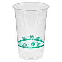 Planet + 100% Compostable PLA Clear Cold Cup, 20-Ounce, 1000-Count Case
