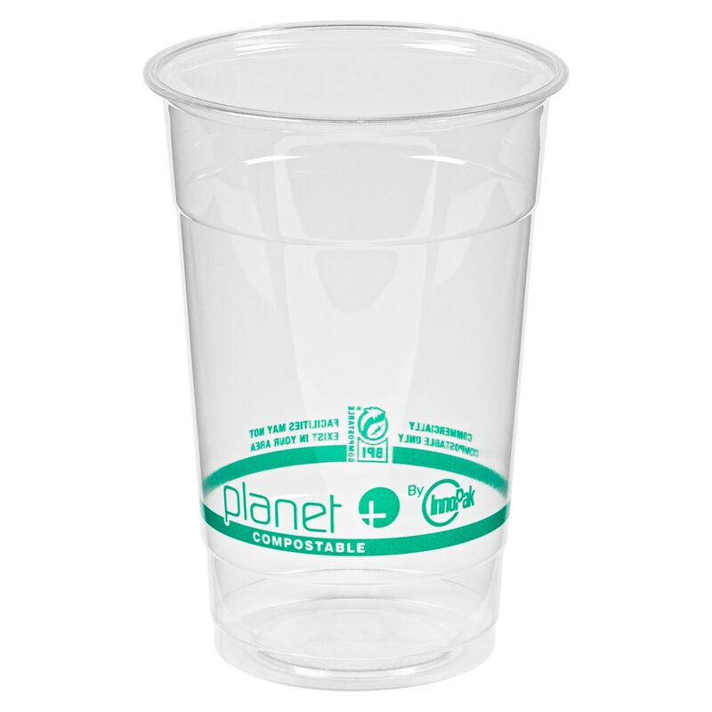 Planet + 100% Compostable PLA Clear Cold Cup, 20-Ounce, 1000-Count Case