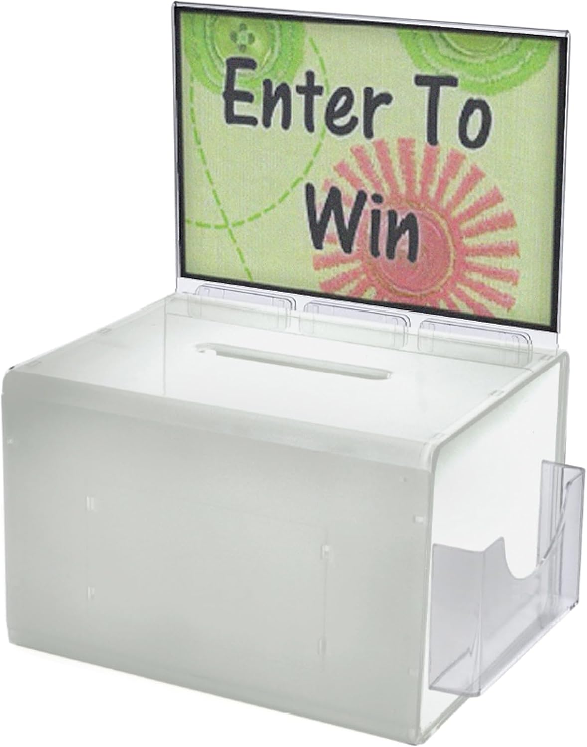 AZAR DISPLAYS Suggestion/Lottery Box with Lock and Sign Frame