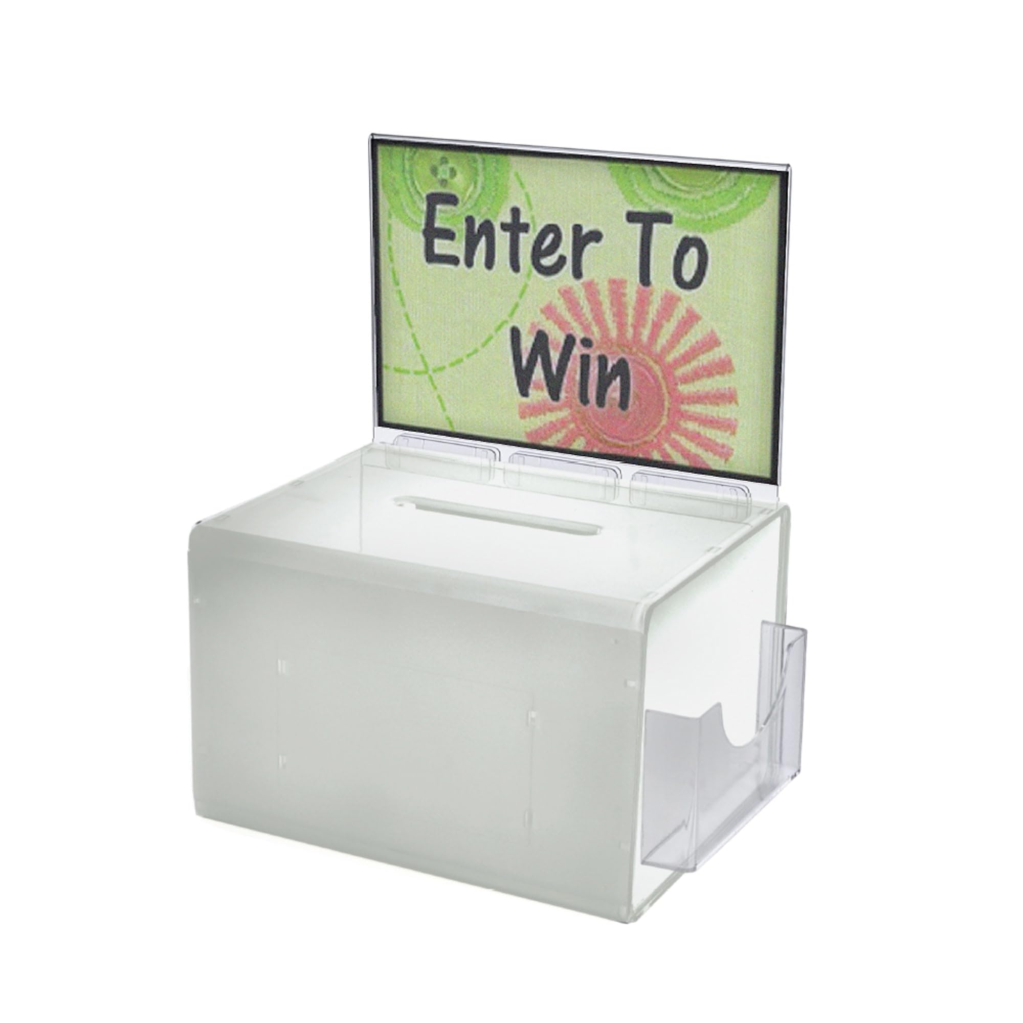 AZAR DISPLAYS Suggestion/Lottery Box with Lock and Sign Frame