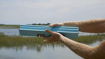 TOADFISH Stowaway Folding Cutting Board with Built-In Knife Sharpener